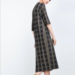 Zara Long Checkered Dress